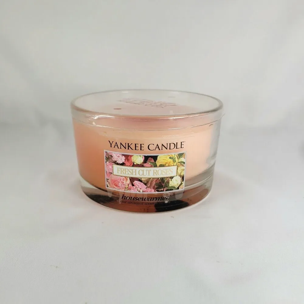 NEW Yankee Candle Fresh Cut Roses 17 oz Housewarmer 3 Wick Large Pink Floral